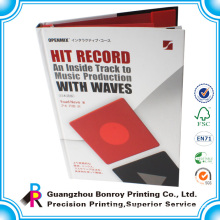 A3 red embossing hardcover book printing with CD pocket